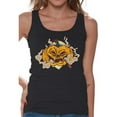 thumbnail image 1 of Awkward Styles Halloween Sleeveless Shirt Smoking Pumpkin Tank Top for Women, 1 of 4
