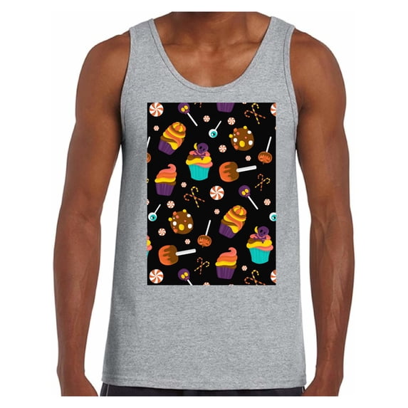 Awkward Styles Halloween Sleeveless Shirt Sweet Candies Tank Top for Men