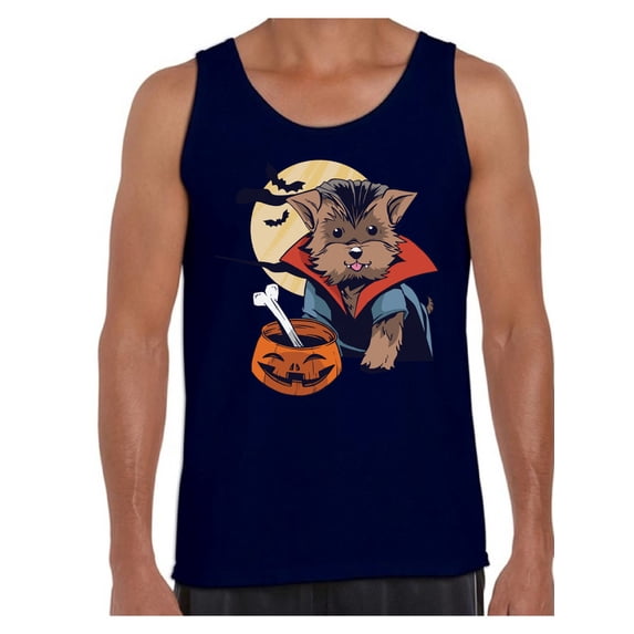 Awkward Styles Halloween Sleeveless Shirt Vampire Morkie Tank Top for Men