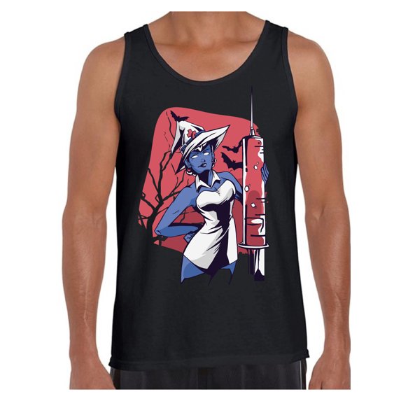 Awkward Styles Halloween Sleeveless Shirt Witch Nurse Tank Top for Men