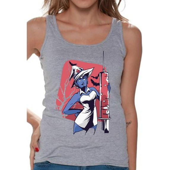 Awkward Styles Halloween Sleeveless Shirt Witch Nurse Tank Top for Women