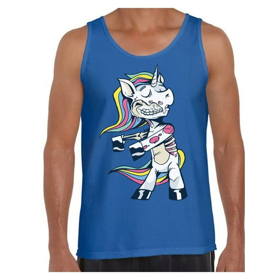 Awkward Styles Halloween Sleeveless Shirt Zombie Unicorn Tank Top for Men