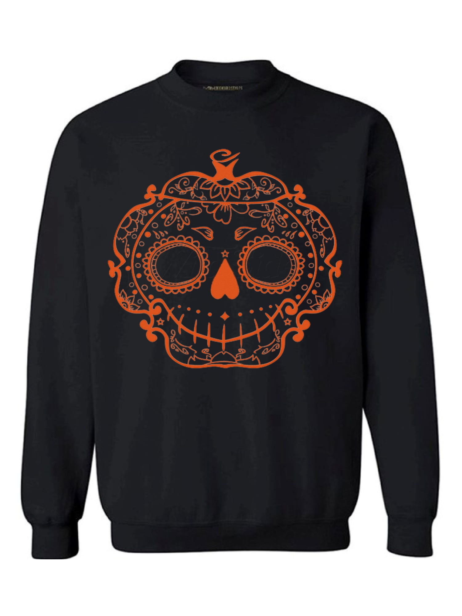 Awkward Styles Halloween Sugar Pumpkin Sweatshirt Sugar Skull