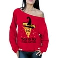 thumbnail image 1 of Awkward Styles Halloween Sweatshirt Pizza Off Shoulder Tops for Women, 1 of 4
