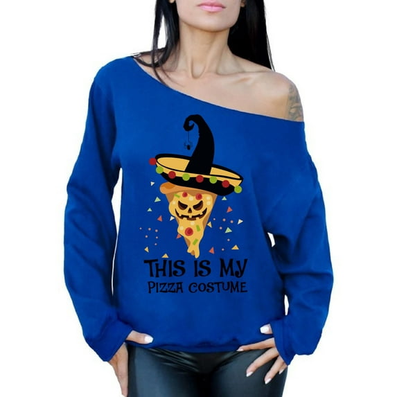 Awkward Styles Halloween Sweatshirt Pizza Off Shoulder Tops for Women