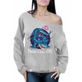 thumbnail image 1 of Awkward Styles Halloween Sweatshirt Witch on Dinosaur Off Shoulder Tops for Women, 1 of 4