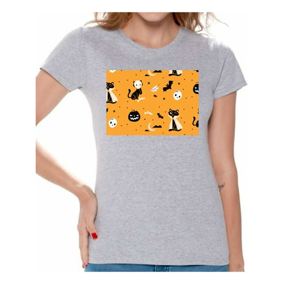 Awkward Styles Halloween T-Shirt Fall Print Shirts for Women