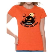 Awkward Styles Halloween T-Shirt Grandma Pumpkin Shirts for Women