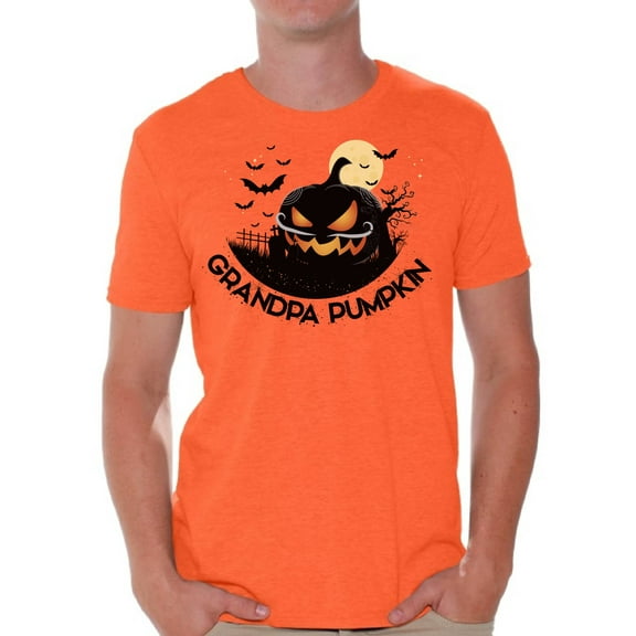 Awkward Styles Halloween T-Shirt Grandpa Pumpkin Shirts for Men