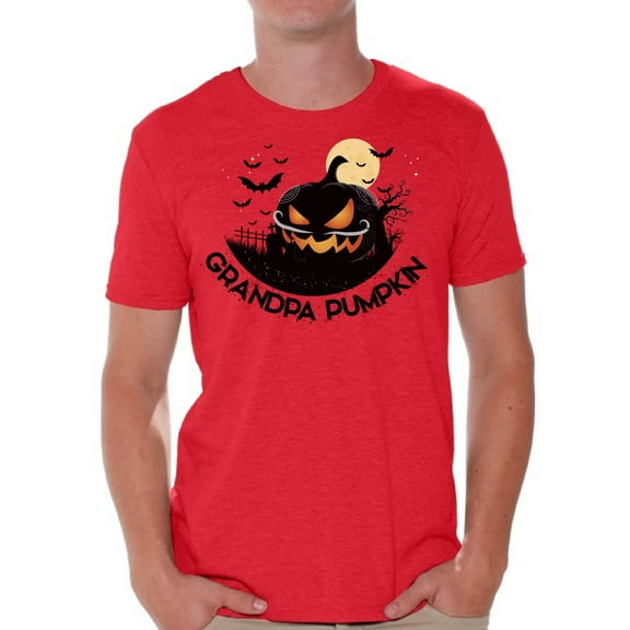 Awkward Styles Halloween T-Shirt Grandpa Pumpkin Shirts for Men