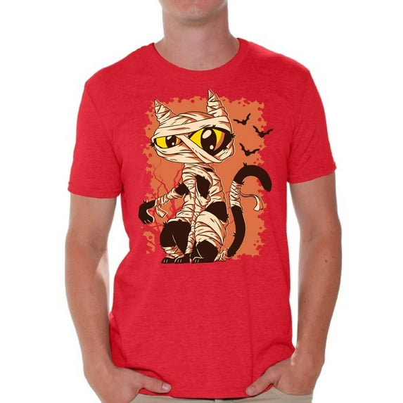 Awkward Styles Halloween T-Shirt Mummy Cat Shirts for Men