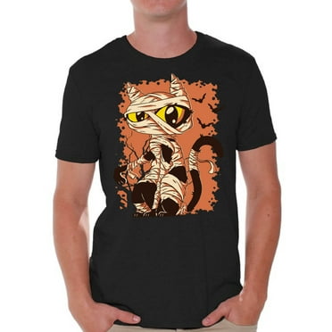 Awkward Styles Halloween T-Shirt Mummy Cat Shirts for Men