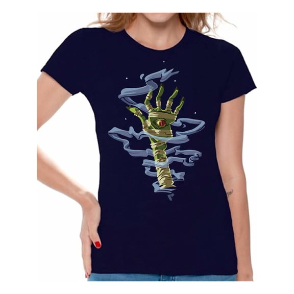 Awkward Styles Halloween T-Shirt Mummy Hand Shirts for Women