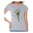 thumbnail image 1 of Awkward Styles Halloween T-Shirt Mummy Hand Shirts for Women, 1 of 4