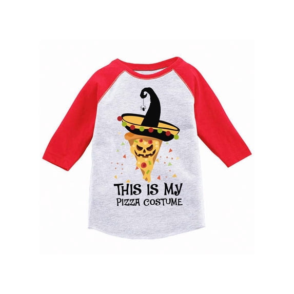 Awkward Styles Halloween T-Shirt Pizza Toddler Raglan Shirt