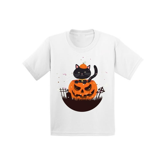 Awkward Styles Halloween T-Shirt Pumpkin Cat Baby Shirt