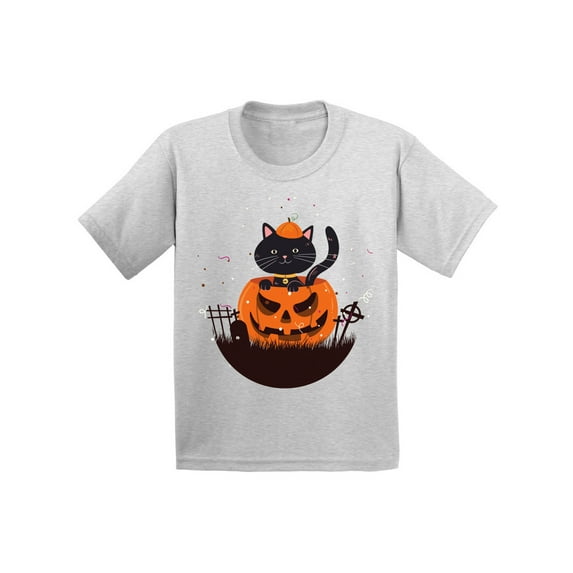 Awkward Styles Halloween T-Shirt Pumpkin Cat Toddler Shirt