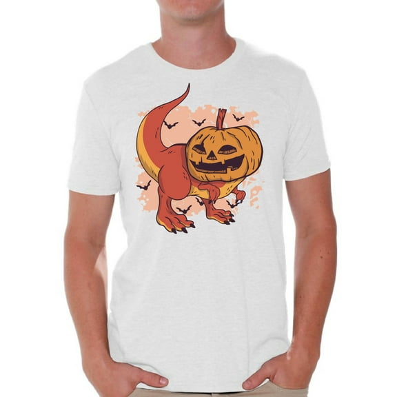 Awkward Styles Halloween T-Shirt Pumpkin Dinosaur Shirts for Men