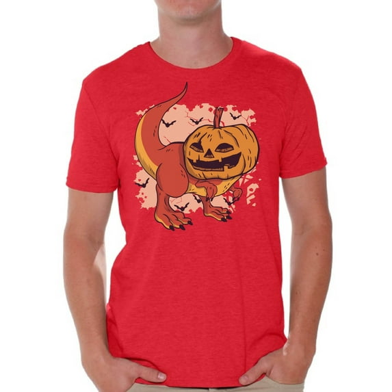 Awkward Styles Halloween T-Shirt Pumpkin Dinosaur Shirts for Men