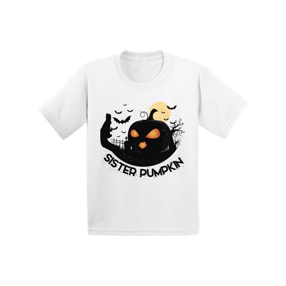 Awkward Styles Halloween T-Shirt Sister Pumpkin Toddler Shirt