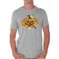 thumbnail image 1 of Awkward Styles Halloween T-Shirt Smoking Pumpkin Shirts for Men, 1 of 4