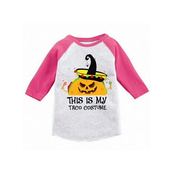 Awkward Styles Halloween T-Shirt Taco Toddler Raglan Shirt