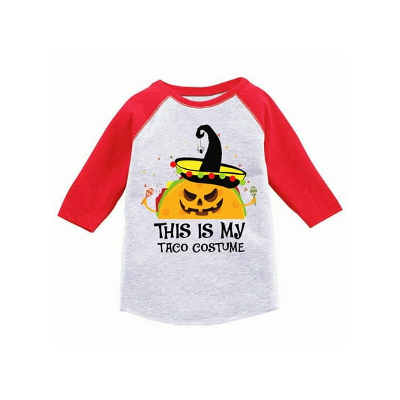 Awkward Styles Halloween T-Shirt Taco Toddler Raglan Shirt