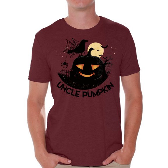 Awkward Styles Halloween T-Shirt Uncle Pumpkin Shirts for Men
