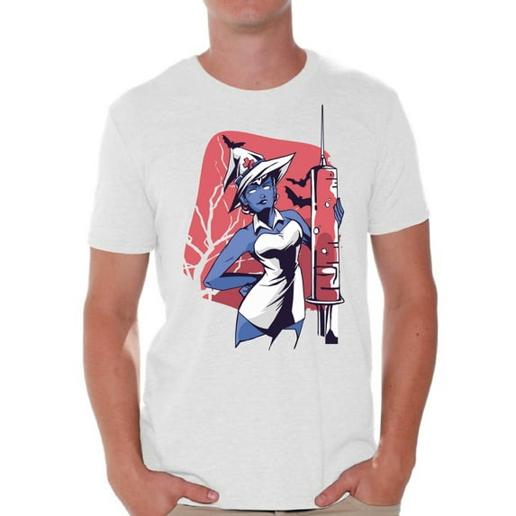 Awkward Styles Halloween T-Shirt Witch Nurse Shirts for Men