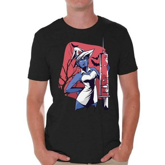 Awkward Styles Halloween T-Shirt Witch Nurse Shirts for Men