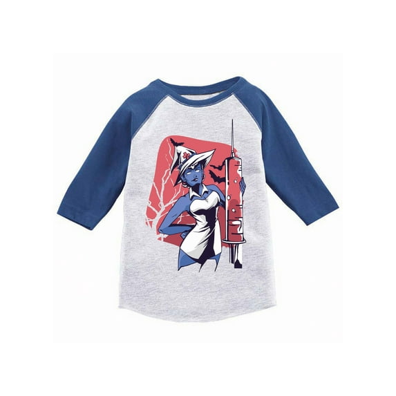 Awkward Styles Halloween T-Shirt Witch Nurse Toddler Raglan Shirt