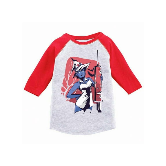 Awkward Styles Halloween T-Shirt Witch Nurse Toddler Raglan Shirt
