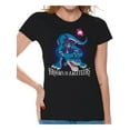 thumbnail image 1 of Awkward Styles Halloween T-Shirt Witch on Dinosaur Shirts for Women, 1 of 4