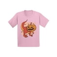 thumbnail image 1 of Awkward Styles Halloween T-Shirt for Boys Girls Pumpkin Dinosaur Toddler Shirt, 1 of 4