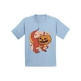 thumbnail image 1 of Awkward Styles Halloween T-Shirt for Boys Girls Pumpkin Dinosaur Toddler Shirt, 1 of 4