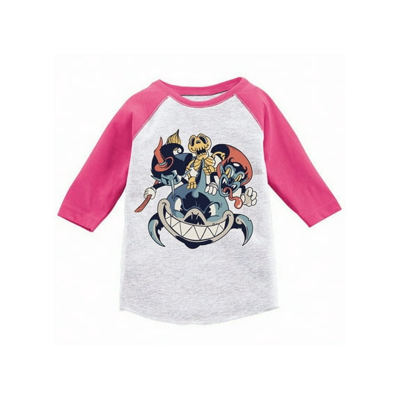 Awkward Styles Halloween T-Shirt for Boys Girls Shark Toddler Raglan Shirt