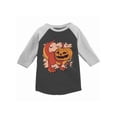 thumbnail image 1 of Awkward Styles Halloween T-Shirt for Boys Pumpkin Dinosaur Toddler Raglan Shirt, 1 of 4