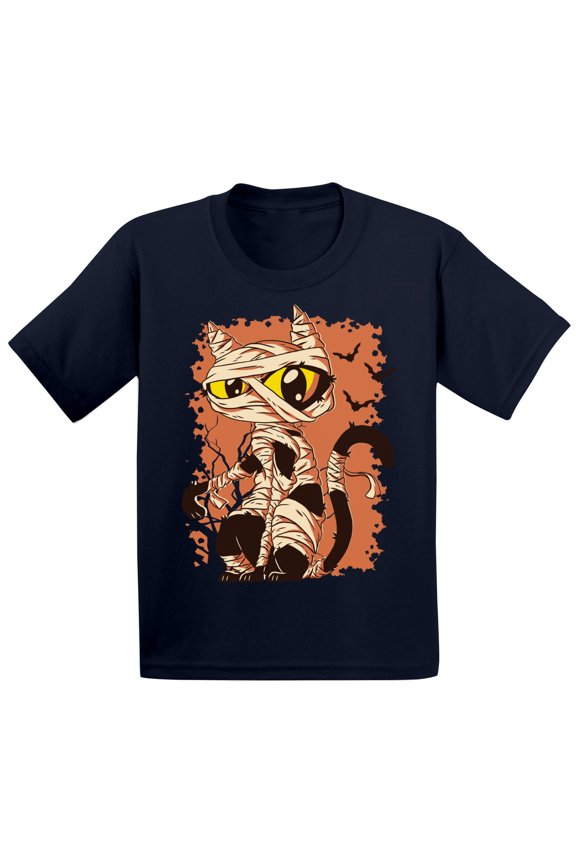 Halloween T-Shirt for Girls Boys Mummy Cat Baby Shirt