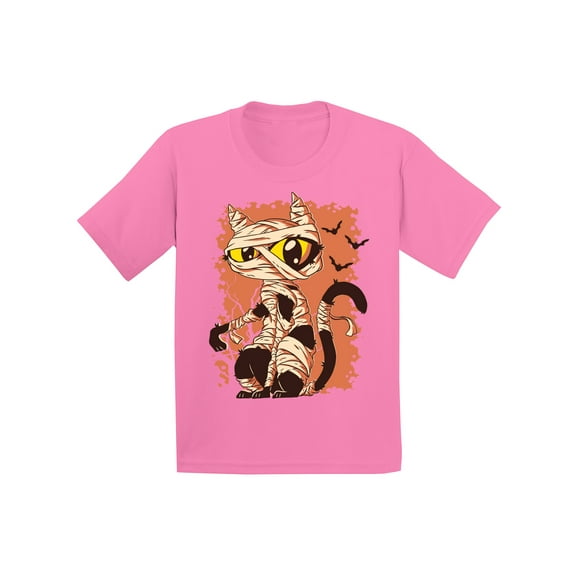 Awkward Styles Halloween T-Shirt for Girls Boys Mummy Cat Kids T Shirts