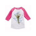 thumbnail image 1 of Awkward Styles Halloween T-Shirt for Girls Boys Mummy Hand Toddler Raglan Shirt, 1 of 4