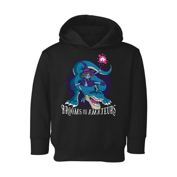 Awkward Styles Halloween Toddler Hoodie Witch on Dinosaur Fleece Hooded Sweatshirt