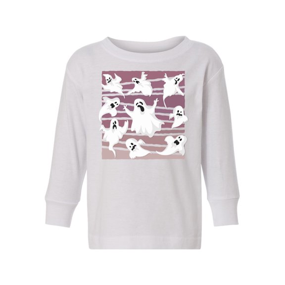 Awkward Styles Halloween Toddler Long Sleeve Shirt Ghosts Kids T-Shirt