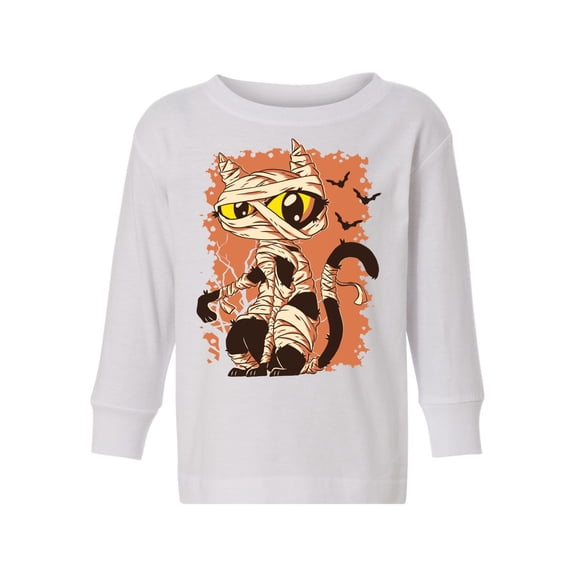 Awkward Styles Halloween Toddler Long Sleeve Shirt Mummy Cat Kids T-Shirt