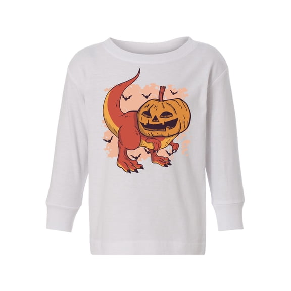 Awkward Styles Halloween Toddler Long Sleeve Shirt Pumpkin Dinosaur Kids T-Shirt