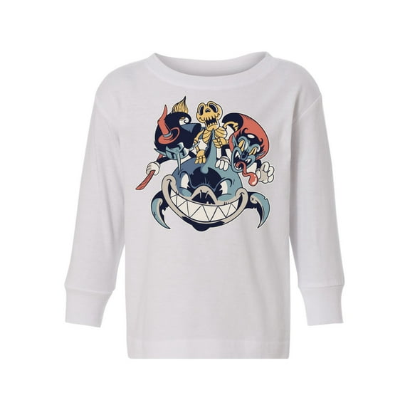 Awkward Styles Halloween Toddler Long Sleeve Shirt Shark Kids T-Shirt