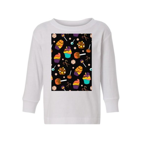 Awkward Styles Halloween Toddler Long Sleeve Shirt Sweet Candies Kids T-Shirt