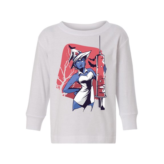 Awkward Styles Halloween Toddler Long Sleeve Shirt Witch Nurse Kids T-Shirt