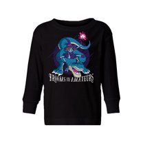 Awkward Styles Halloween Toddler Long Sleeve Shirt Witch on Dinosaur Kids T-Shirt