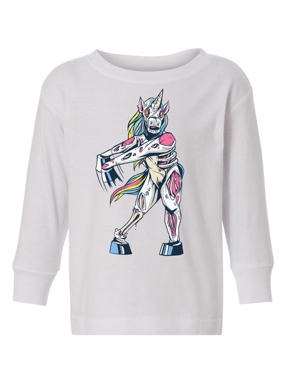 Halloween Toddler Long Sleeve Shirt Zombie Unicorn Dance Kids T-Shirt