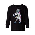thumbnail image 1 of Awkward Styles Halloween Toddler Long Sleeve Shirt Zombie Unicorn Dance Kids T-Shirt, 1 of 5
